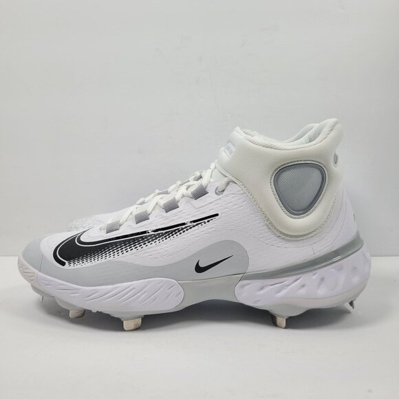 Nike Alpha Huarache Elite 4 Mid Men's White Cleats FD2744-100 US Size 12 NWB - Picture 4 of 10